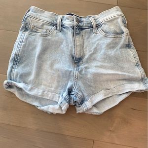 Hollister light wash jean shorts